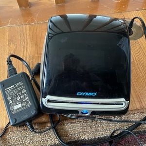 Dymo 450 Turbo Printer W/Adapter, USB, Power Cables & Print #Dymo